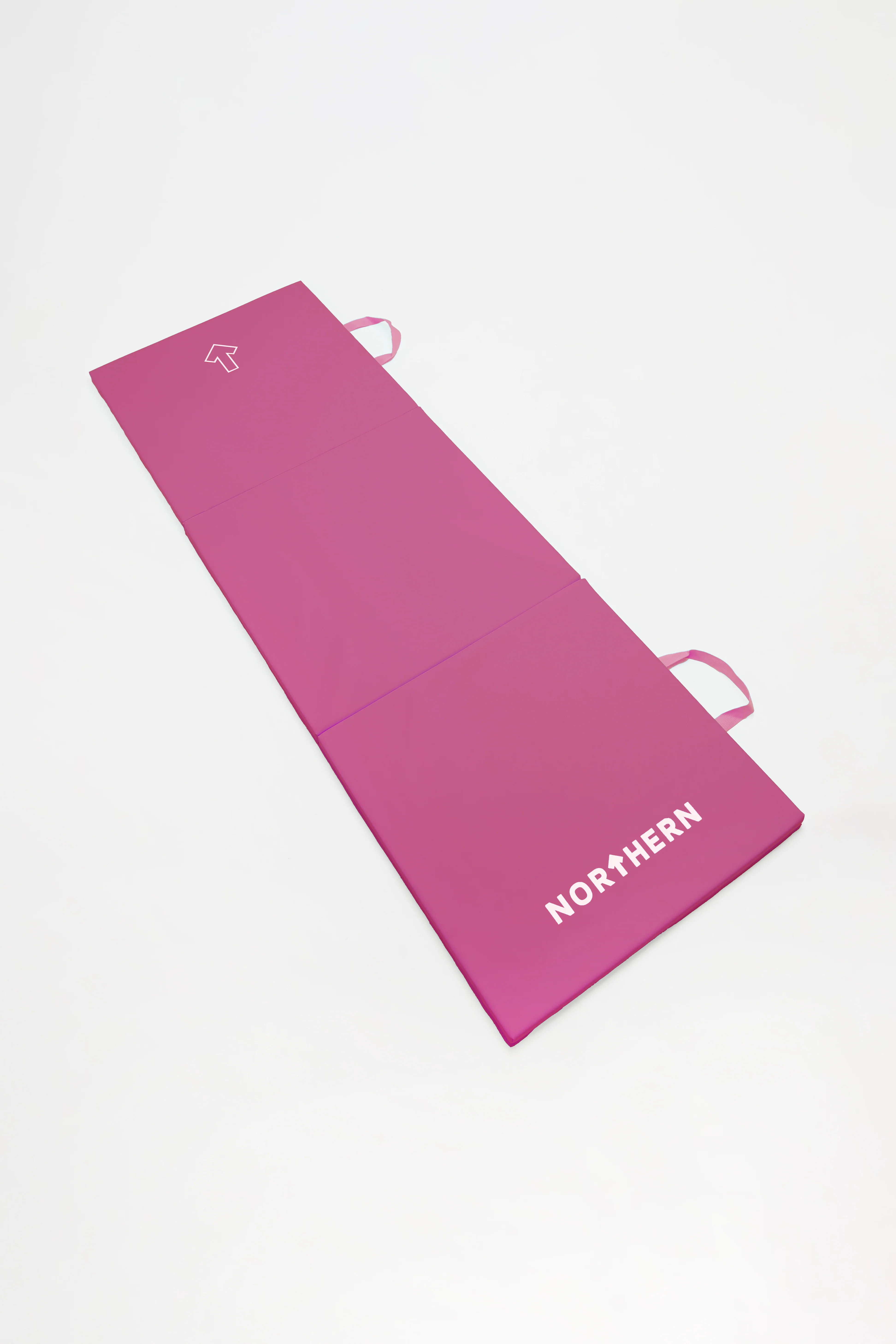 Northern Yoga Mat Tri-Folding Exercise Fitness Pilates Workout Non Slip 3 Panel Mat - Pink - Image 3