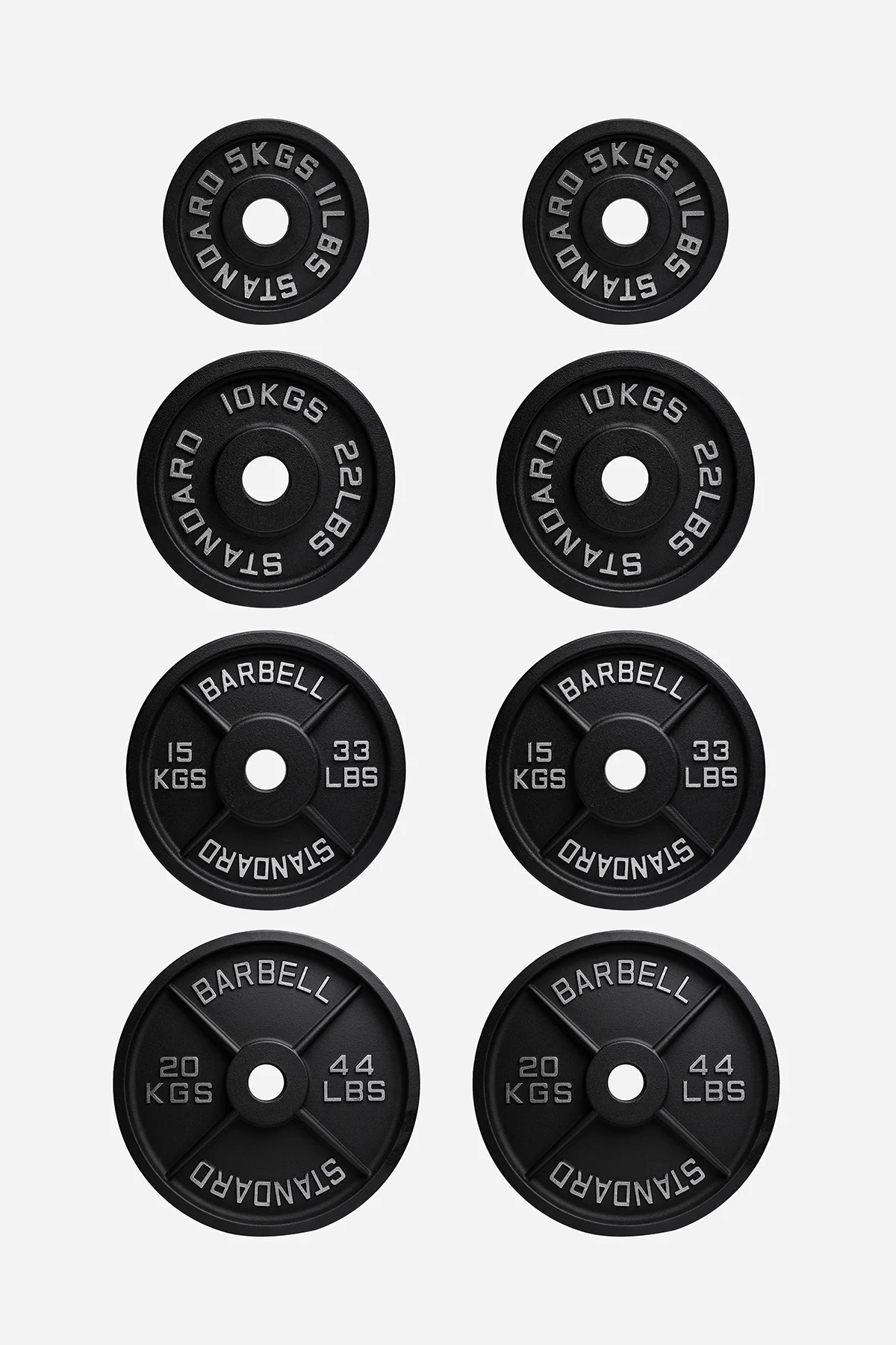 Northern Olympic Cast Iron Plates Pair - 5kg/10kg/15kg/20kg x 2 (100kg Set) - Image 2